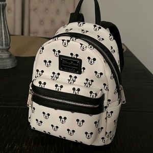Loungefly Winking Mickey Mouse Faces Mini Backpack Disney Parks